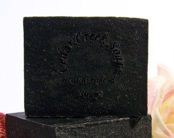 Organic Activated Charcoal Soap - All Natural Cold Processed Soap ~ Vegan Handmade Soaps