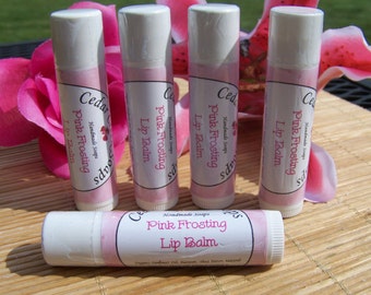 LIP BALM ~ Pink Frosting Lip Balm ~ Natural Lip Balms