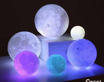 Pancake Day 2025 Gift 7 Chakra Relaxing Inside Out Marble Spheres Galaxy Night Lamp with Wooden LED Base gift for Him Her Personalised Gift