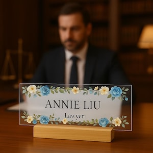 Desk Name Plate | Custom Name Plate | Personalised Name Sign Plaque For Office Decor | Gift For Him | Gift For Her | Professional Gift