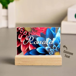 Acryl-Namensschild | Schreibtisch-Plakette | Büro Plakette | Danke Geschenke für Mitarbeiter | Namensschild für Schreibtisch | Personalisiertes Zeichen | Neue Job-Geschenke