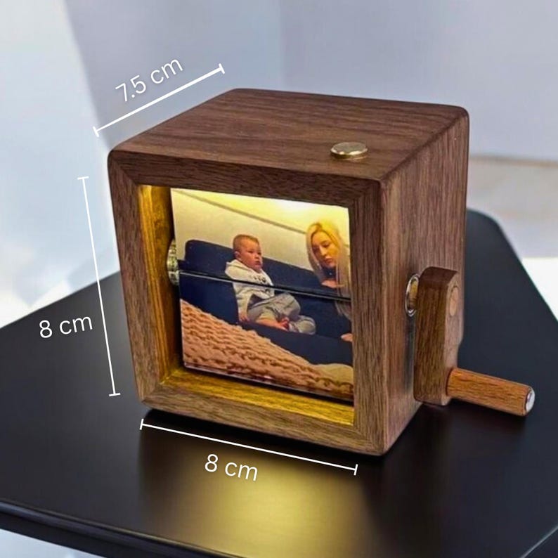 Personalisierte Foto Flipbook Maschine - Handkurbel Fotoalbum Mit Beleuchtung