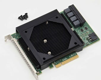 LSI 9300-16i SAS HBA 80/90/92mm Noctua Fan Mount Cooling Shroud Cooler