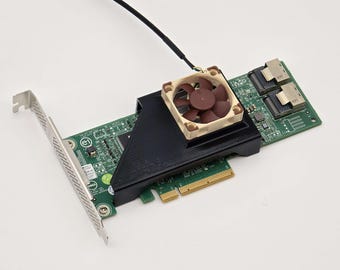 DELL Perc H310 SAS HBA Noctua 40mm Fan Mount Cooling Shroud Cooler Kit