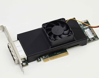 Broadcom LSI 9305-16e SAS HBA 50mm Cooling Fan Included + Shroud Cooler