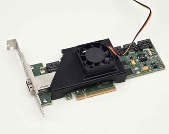 LSI 9212 4i4e SAS HBA 40mm Cooling Fan Included + Shroud Cooler
