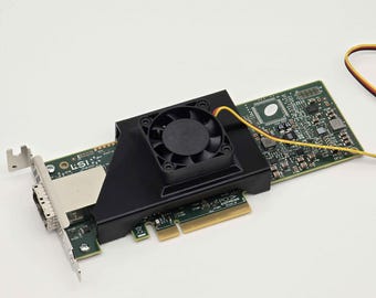 LSI 9300-8e SAS HBA 40mm Cooling Fan Included + Shroud Cooler