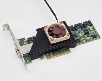 LSI 9212 4i4e SAS HBA Noctua 40mm Fan Mount Cooling Shroud Cooler