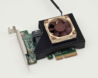 IBM ServeRAID M1210 SAS HBA Noctua 40mm Fan Mount Cooling Shroud Cooler