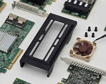 Adjustable Half Height PCIE Card Noctua 40mm Fan Mount Cooling Shroud Cooler