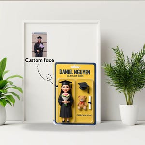 Regalo de graduación 2025, regalo de graduación personalizado, figura de acción acrílica con foto personalizada, regalo de graduación con efecto 3D personalizado, promoción 2025