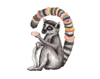 Limited Edition Doughnut Tailed Lemur