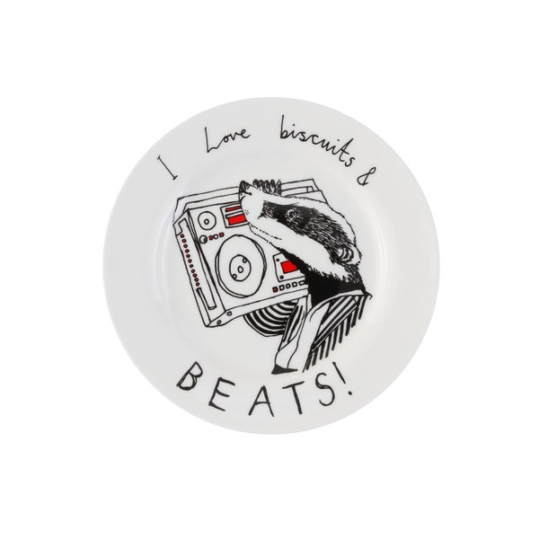I Love Biscuits and Beats' Side Plate