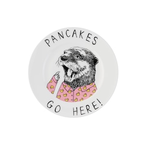 Pancakes Go Here' Side Plate