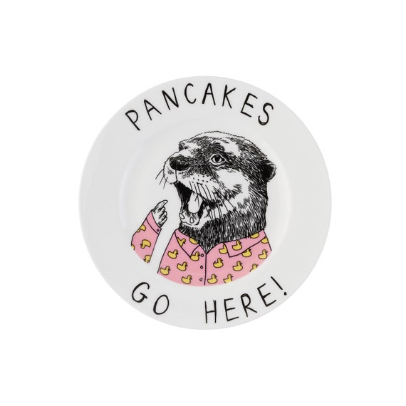 Pancakes Go Here' Side Plate Etsy