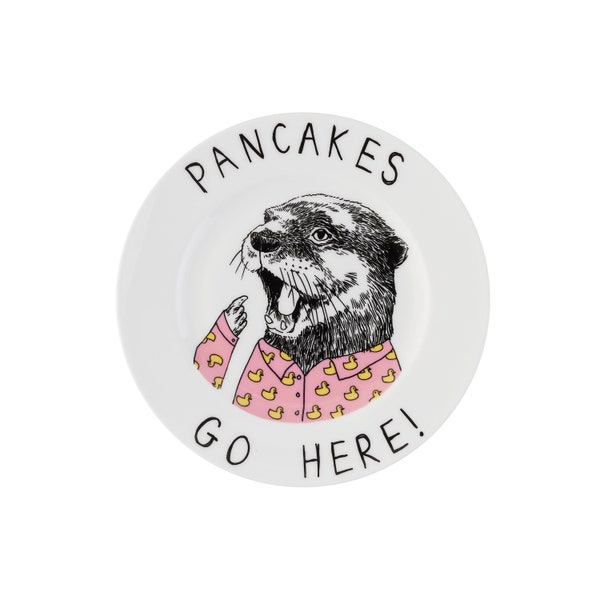 Pancakes Go Here' Side Plate