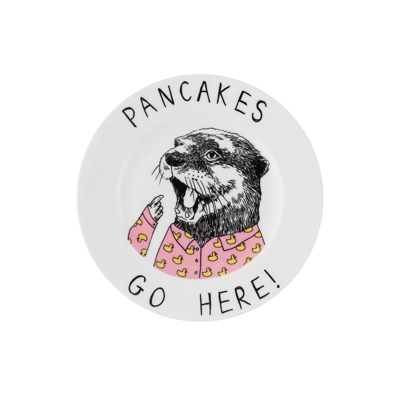 Pancakes Go Here' Assiette latérale image 1