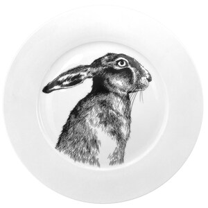 British Wildlife Collection Hare dinner plate image 2