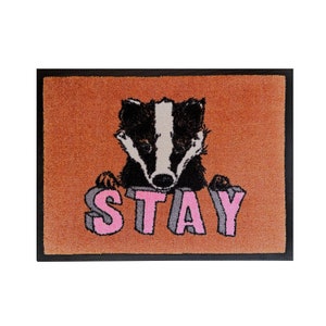 Stay Badger' Welcome Door Mat