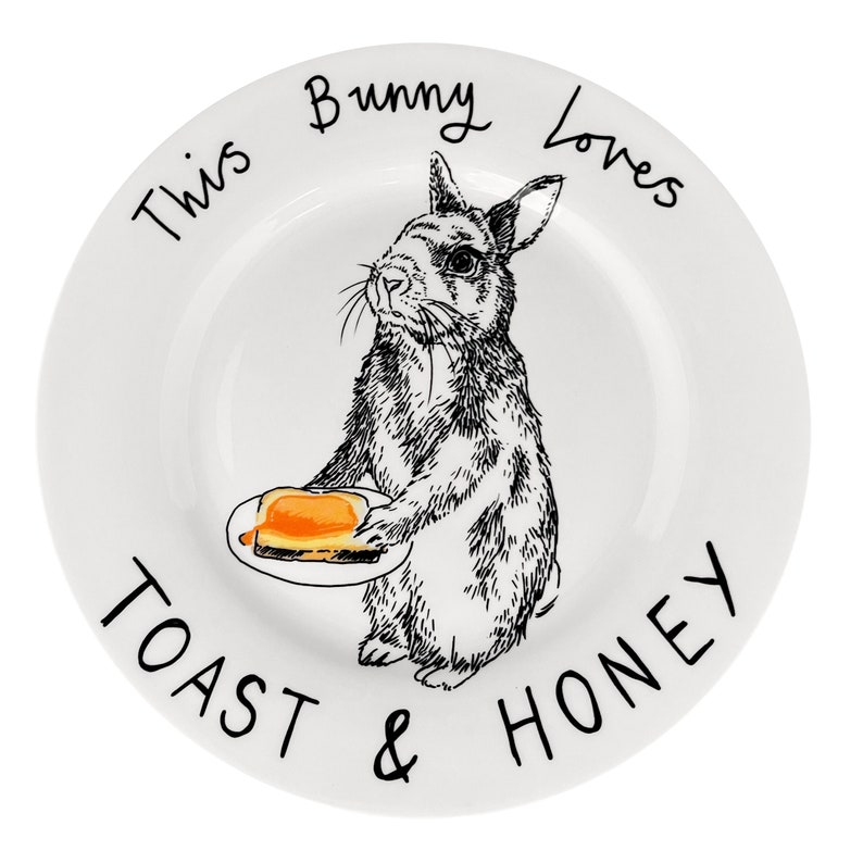 This Bunny loves Toast and Honey' Side Plate