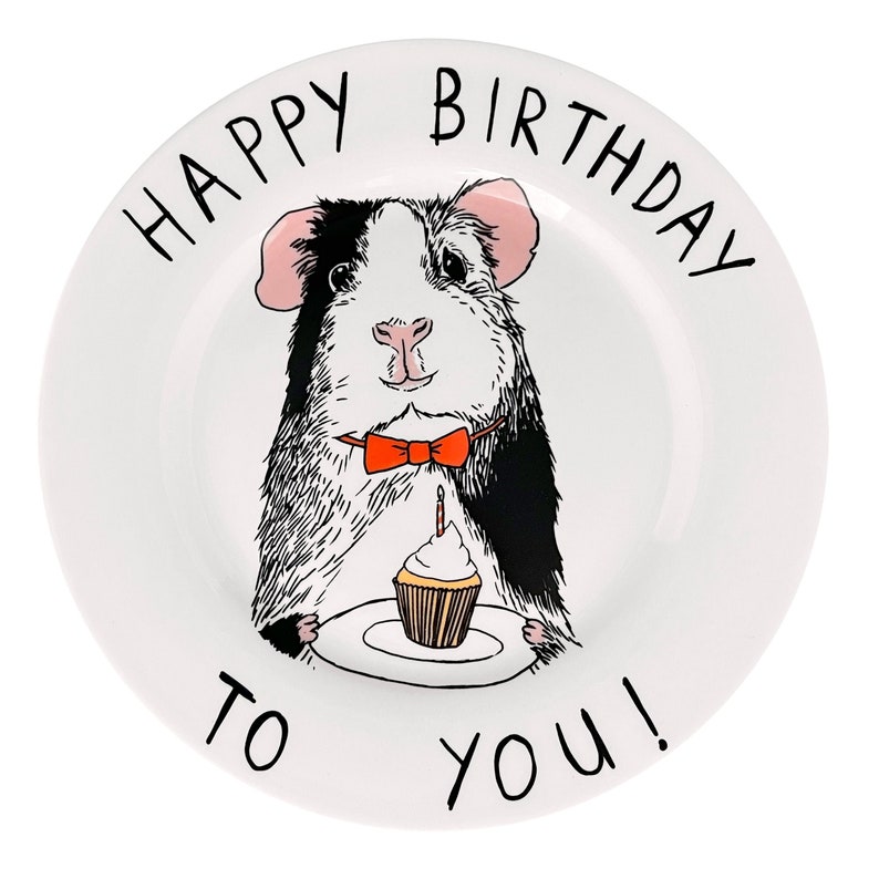 Happy Birthday Guinea Pig' Side Plate