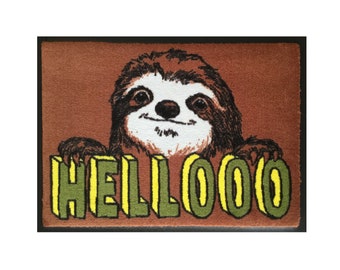 Hellooo Sloth' Welcome Door Mat