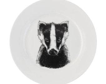 British Wildlife Collection - Badger dinner plate