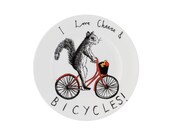 I Love Cheese & Bicycles' Side Plate