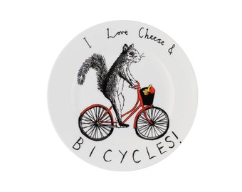 I Love Cheese & Bicycles' Side Plate