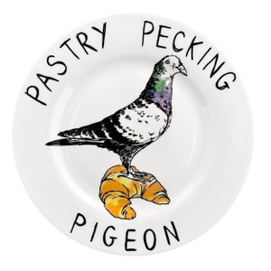 Pastry Pecking Pigeon&#39; Side Plate