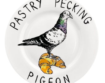 Pastry Pecking Pigeon' Side Plate