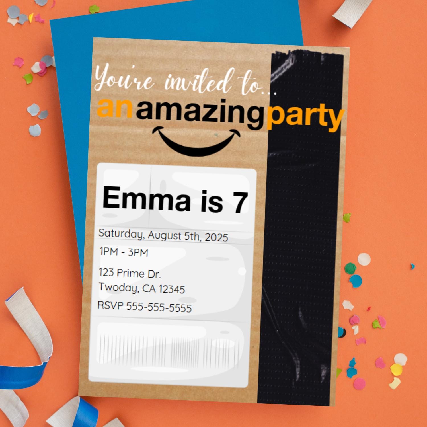 Amazon Birthday Invitation, Custom Amazon Invite, Editable Invite ...