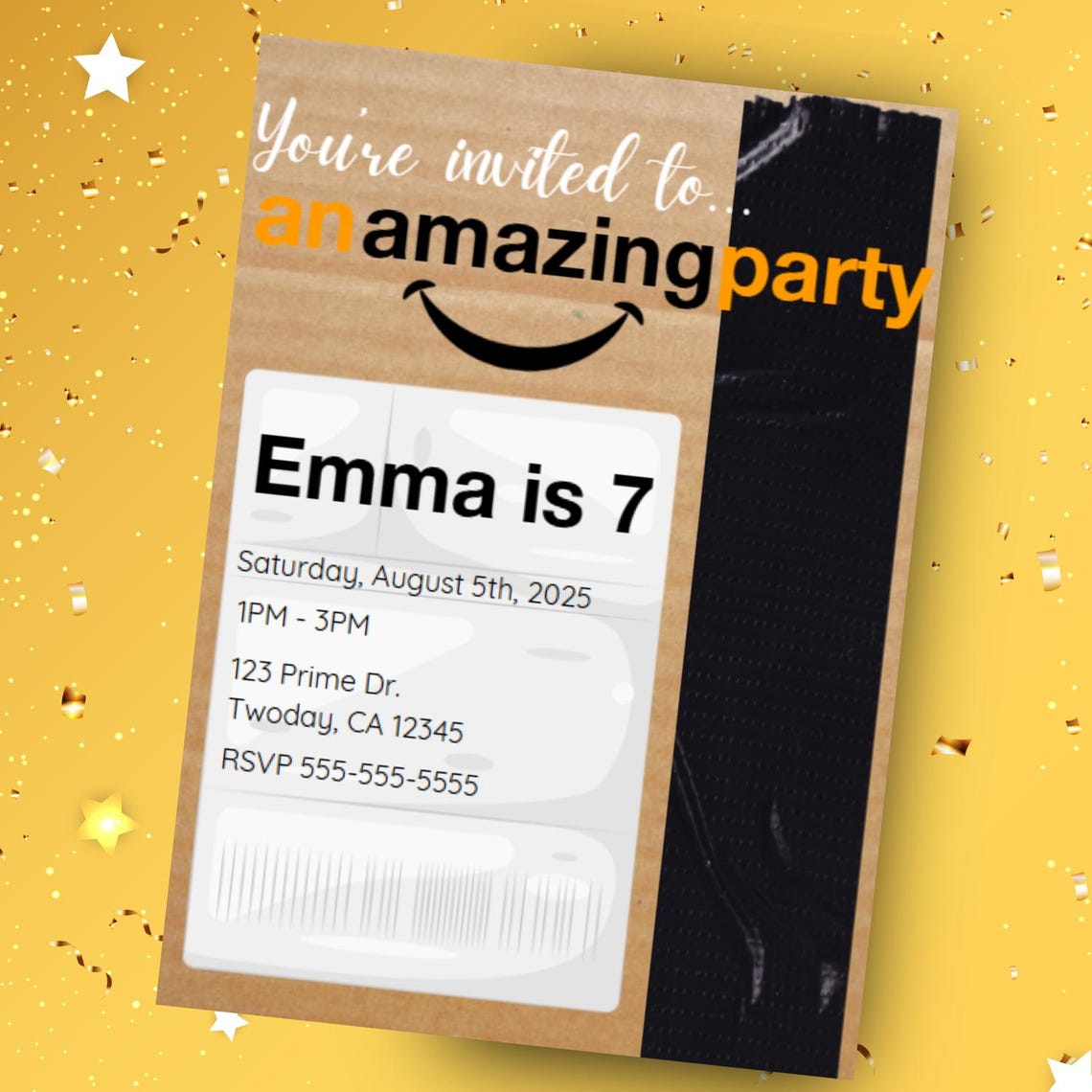 Amazon Birthday Invitation, Custom Amazon Invite, Editable Invite ...