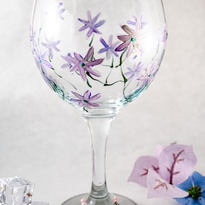 Hand painted cocktail glasses with choice of colours and optional personalised charm