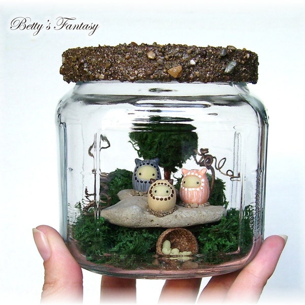 Fantasy Moss Terrarium - Fairytale Theater Series - The Three Little Kittens ON SALE