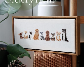 Embroidery Dog Frame DIY Kit: Beginner Craft with Tutorial