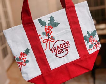 Mini bolso de lona personalizado pintado a mano (se puede limpiar con agua)