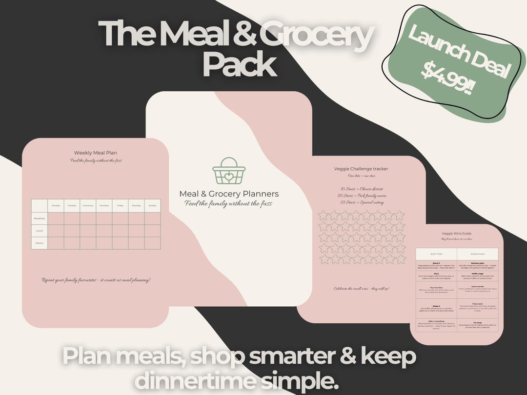 Meal Planner & Grocery List Printable | Family Meal Planning, Picky ...