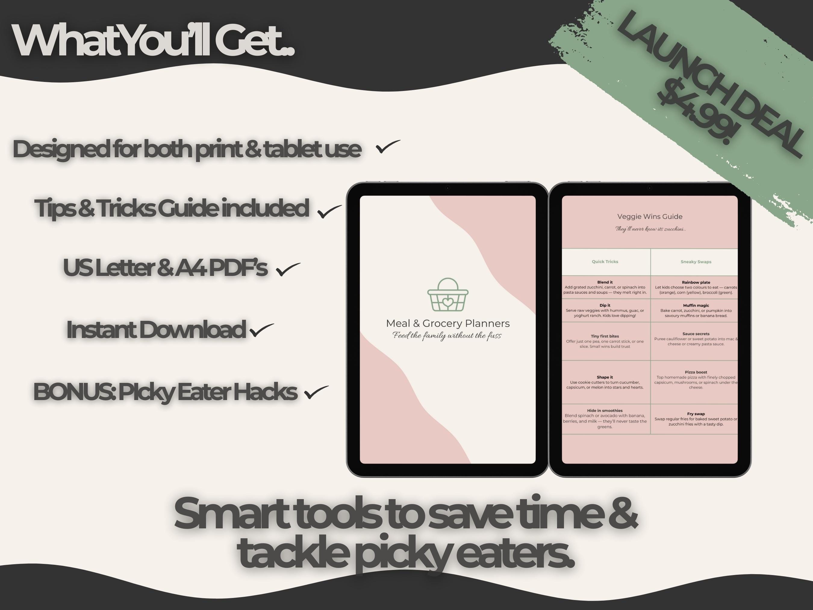 Meal Planner & Grocery List Printable | Family Meal Planning, Picky ...
