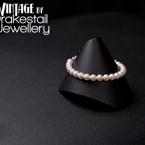 Swarovski pearl bracelet, Mid-Century Vintage inspired classic pearls