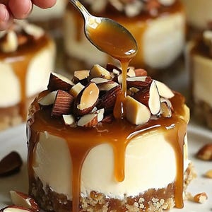 No-Bake Mini Turtle Cheesecakes, easy recipe, simple recipe, instant download, no-bake dessert, mini, elegant, entertaining, homemade image 12