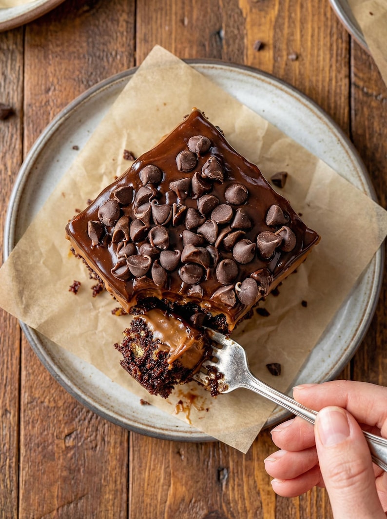Receta de pastel de chocolate alemán (PDF imprimible), receta de pastel de cumpleaños, receta de pastel fácil, postre con glaseado de coco y nueces, descarga instantánea imagen 11