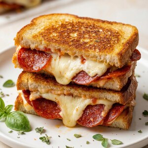 Sándwich de queso a la parrilla con pizza, receta fácil, receta sencilla, descarga de recetas, comida rápida, receta de almuerzo, favorito de la familia, libro de recetas familiares imagen 11