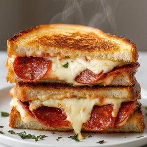 Sándwich de queso a la parrilla con pizza, receta fácil, receta sencilla, descarga de recetas, comida rápida, receta de almuerzo, favorito de la familia, libro de recetas familiares imagen 9