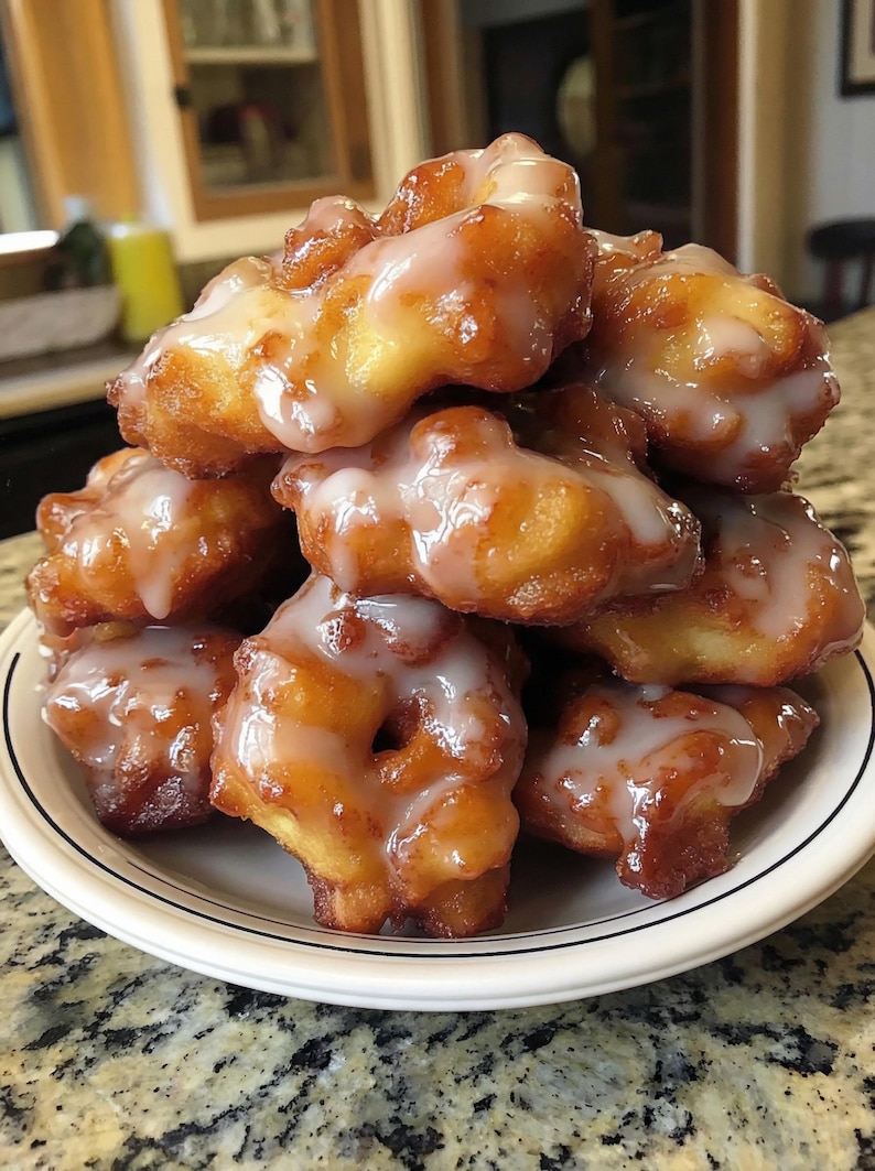 Baked Apple Fritters Recipe Printable PDF, Dessert Recipe Print Out, Easy Homemade Apple Dessert Digital Download, Apple Dessert family dish image 9