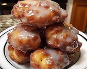 Baked Apple Fritters Recipe Printable PDF, Dessert Recipe Print Out, Easy Homemade Apple Dessert Digital Download, Apple Dessert family dish
