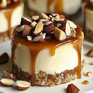 No-Bake Mini Turtle Cheesecakes, easy recipe, simple recipe, instant download, no-bake dessert, mini, elegant, entertaining, homemade image 10