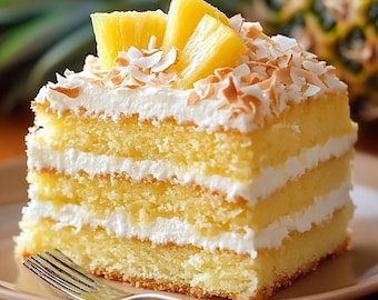 Tropical Pineapple Coconut Cake, easy recipe, simple recipe, recipe download, baking recipe, cake recipe, dessert, family recipe, homemade