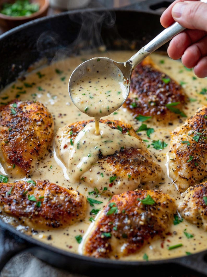 Creamy Garlic Parmesan Chicken Recipe Printable PDF, Easy Chicken Recipe, Family Dinner Recipe Digital Download, Happy meal, recipe book image 9