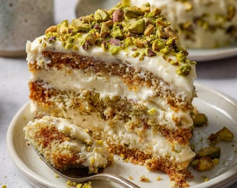 Tarjeta de receta de tiramisú de pistacho en PDF, postre viral imprimible, inserto para libro de recetas italianas, página personalizada para carpeta de recetas, descarga instantánea